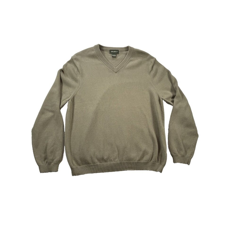 Eddie Bauer Mens Green pull over sweater size M